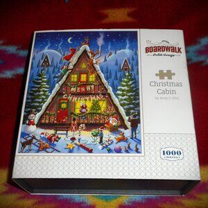 CHRISTMAS CABIN - BOARDWALK PUZZLE COMPANY - 1000 Pieces